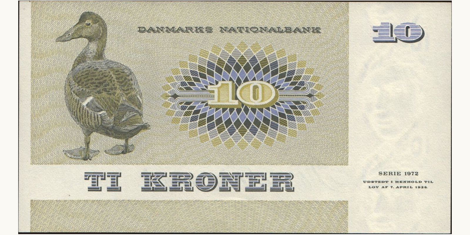 10 krone Дания 1978 — Оборотная сторона