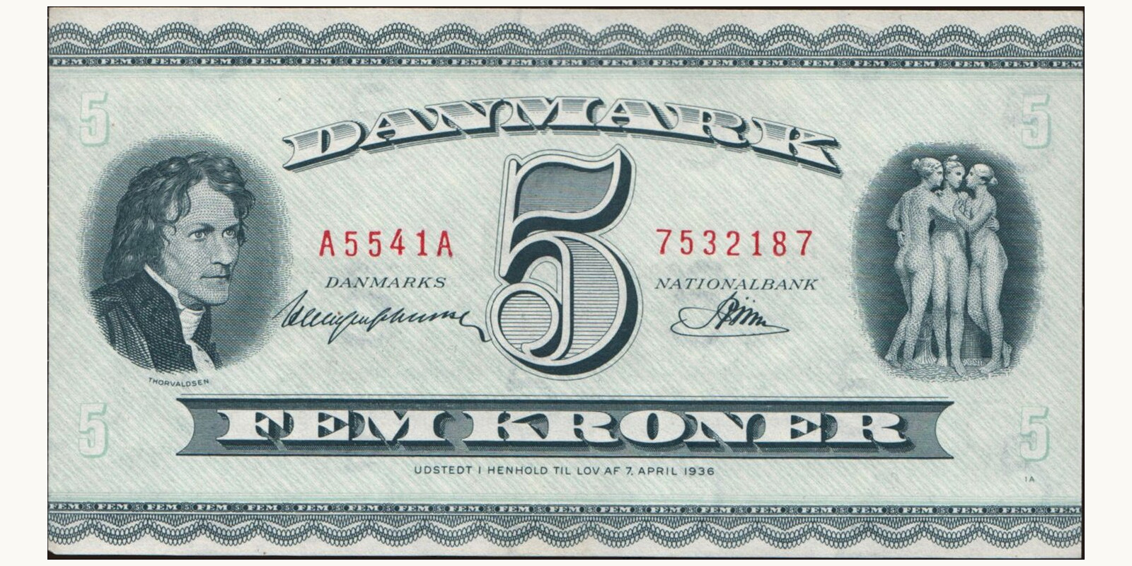 5 krone Дания 1954 — Лицевая сторона