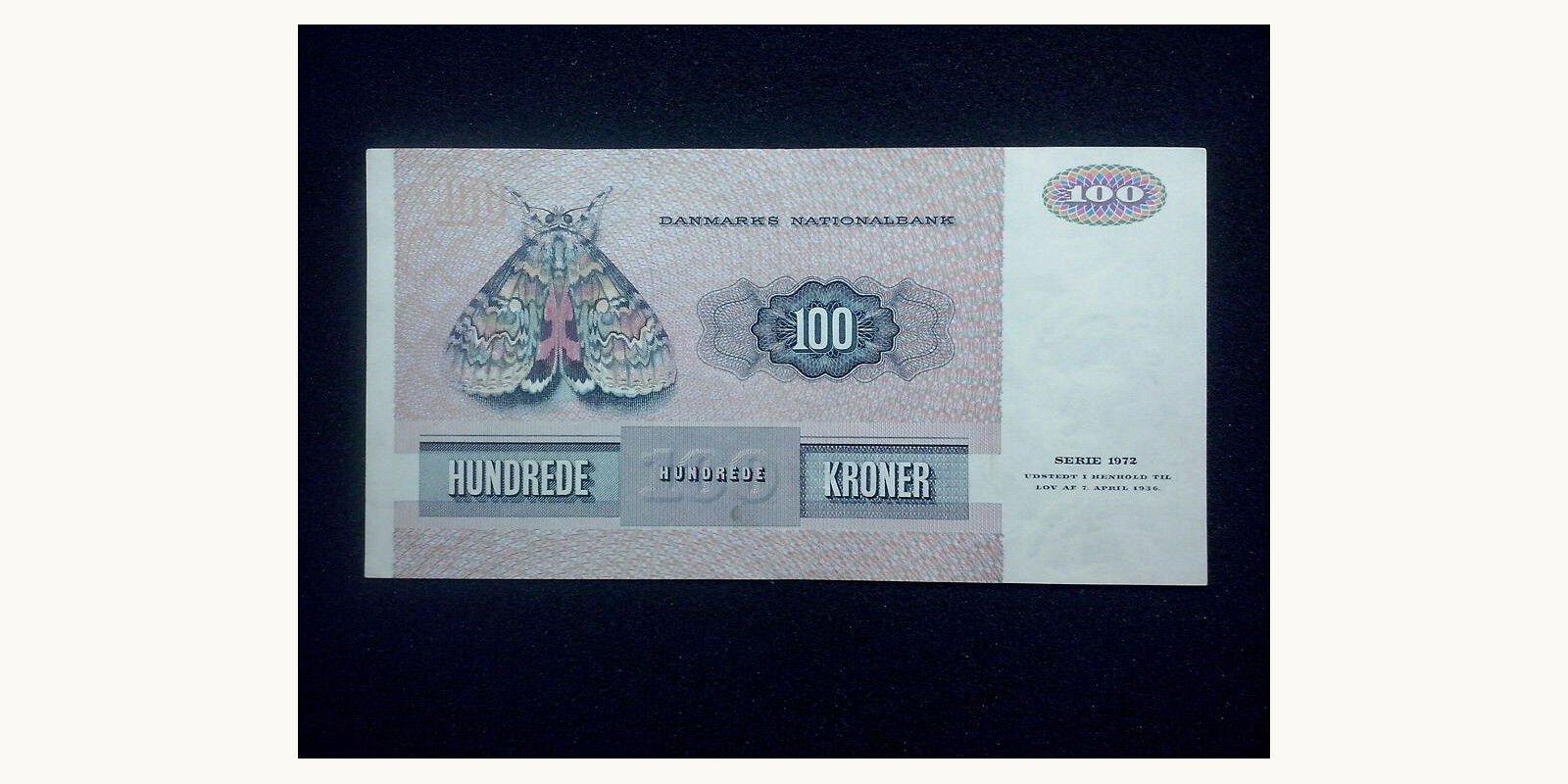 100 krone Denmark 1972 — Back side