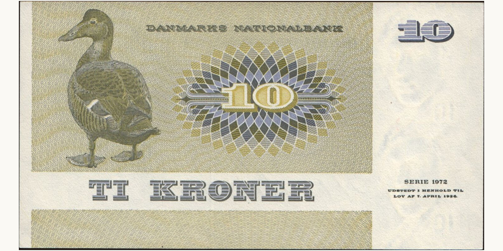 10 krone Дания 1975 — Оборотная сторона