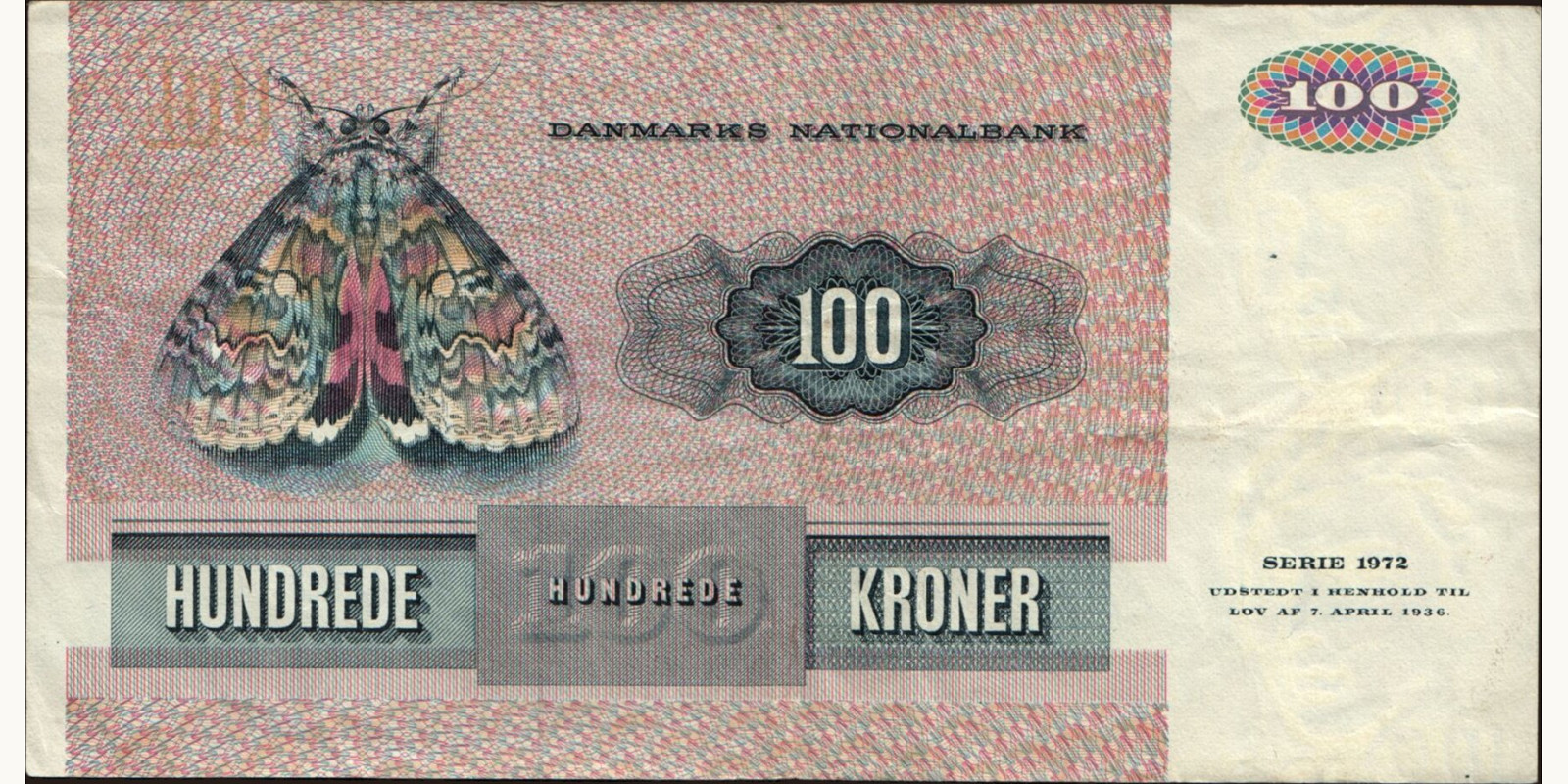 100 krone Denmark 1990 — Back side