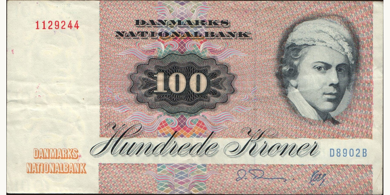 100 krone Denmark 1990 — Front side