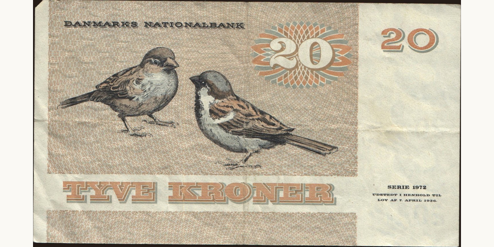 20 krone Дания 1983 — Оборотная сторона