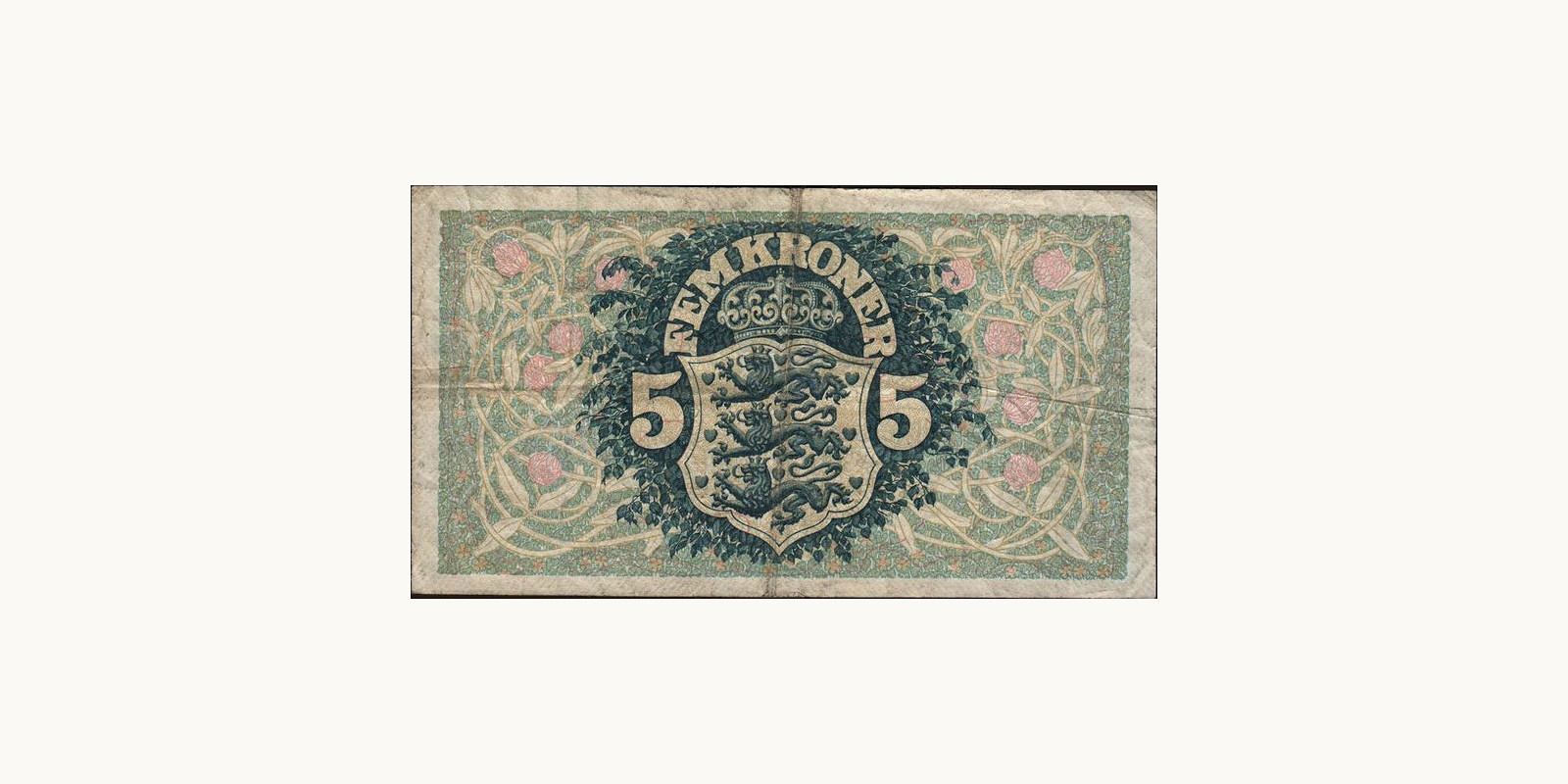 5 krone Denmark 1931 — Back side