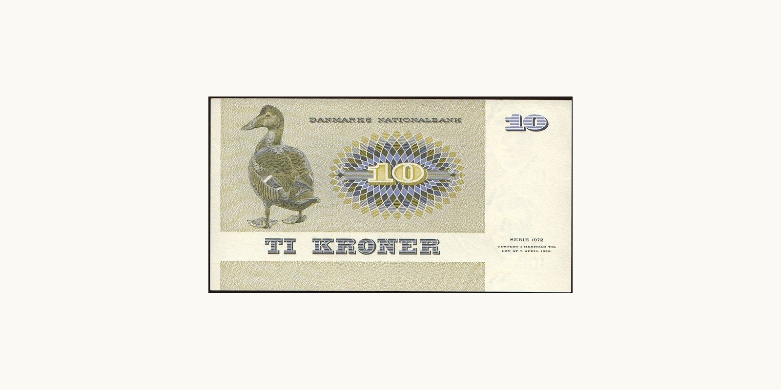 10 krone Denmark 1977 — Back side
