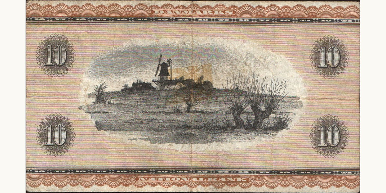 10 krone Denmark 1968 — Back side