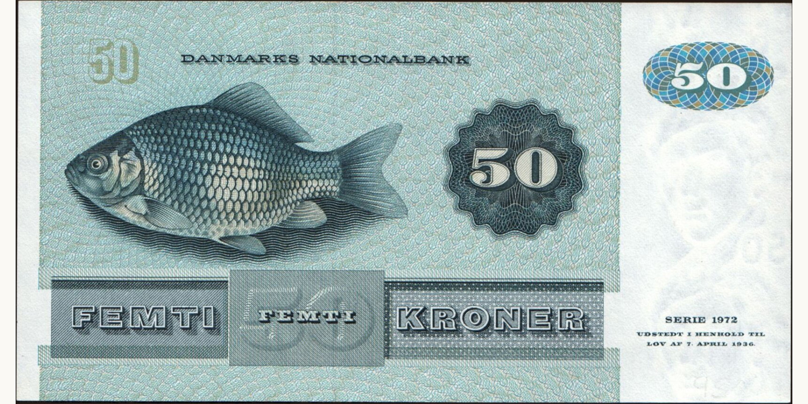 50 krone Denmark 1992 — Back side