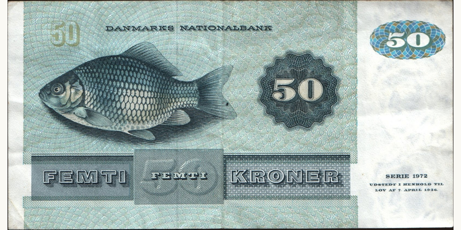 50 krone Дания 1993 — Оборотная сторона