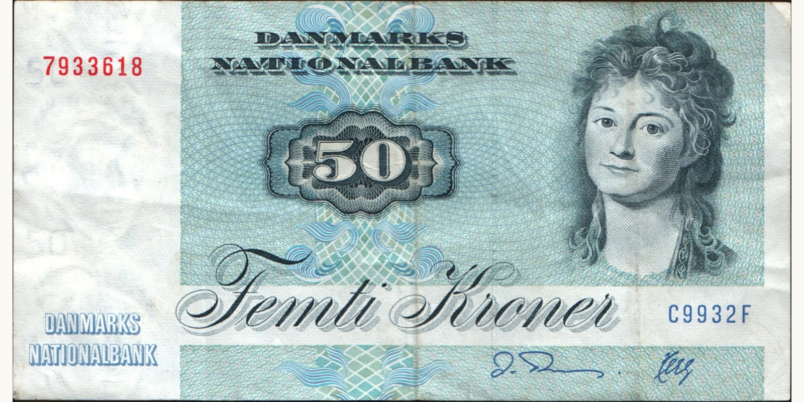 50 krone Дания 1993 — Лицевая сторона