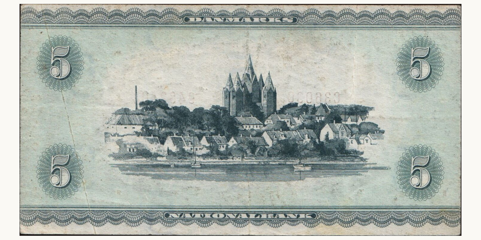 5 krone Denmark 1960 — Back side