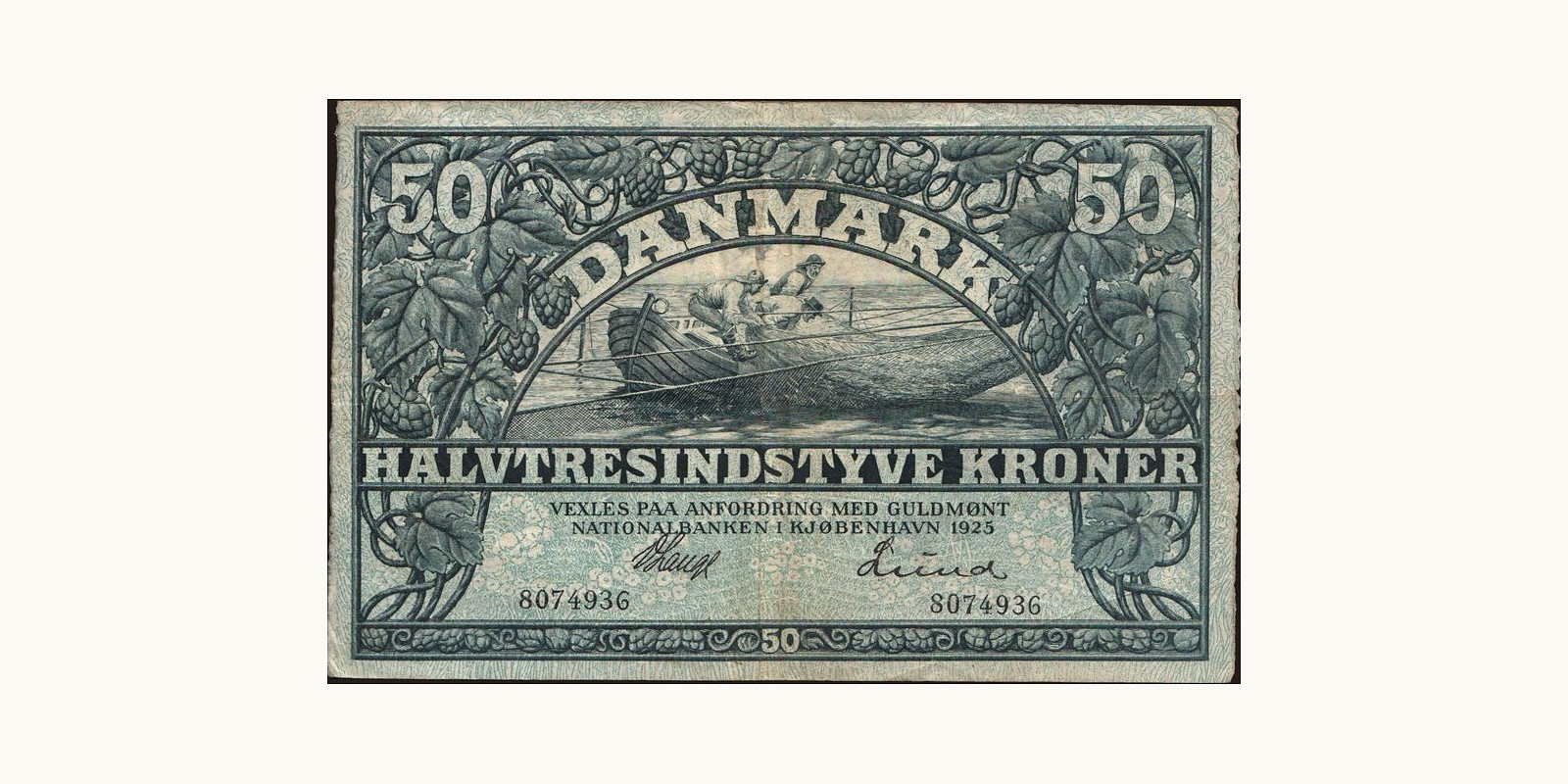 50 krone Дания 1925 — Лицевая сторона