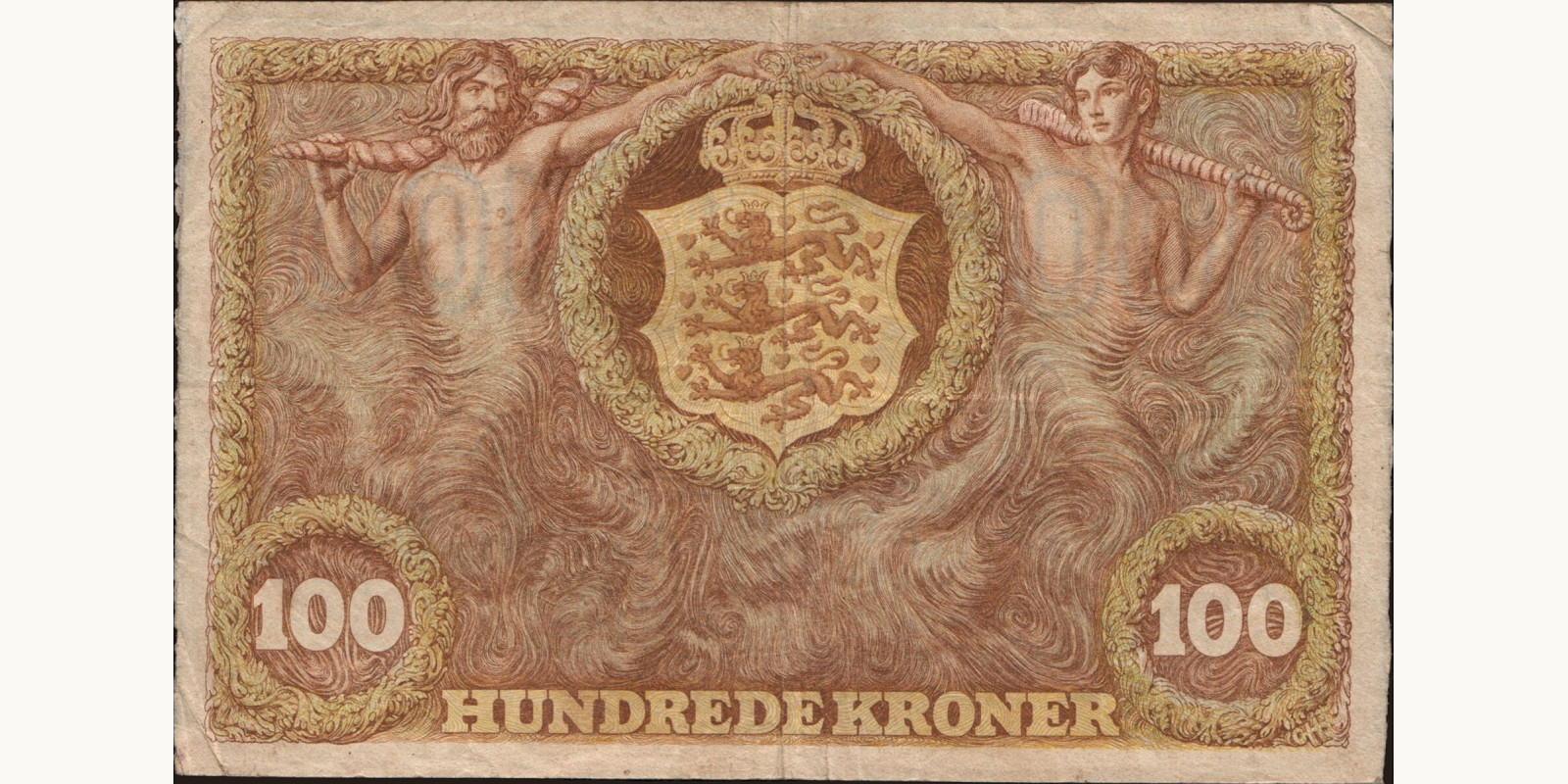 100 krone Denmark 1941 — Back side