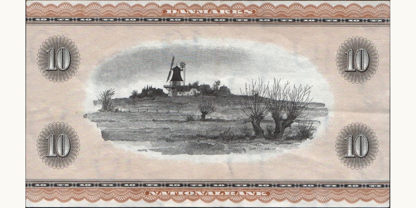 10 krone Denmark 1970 — Back side