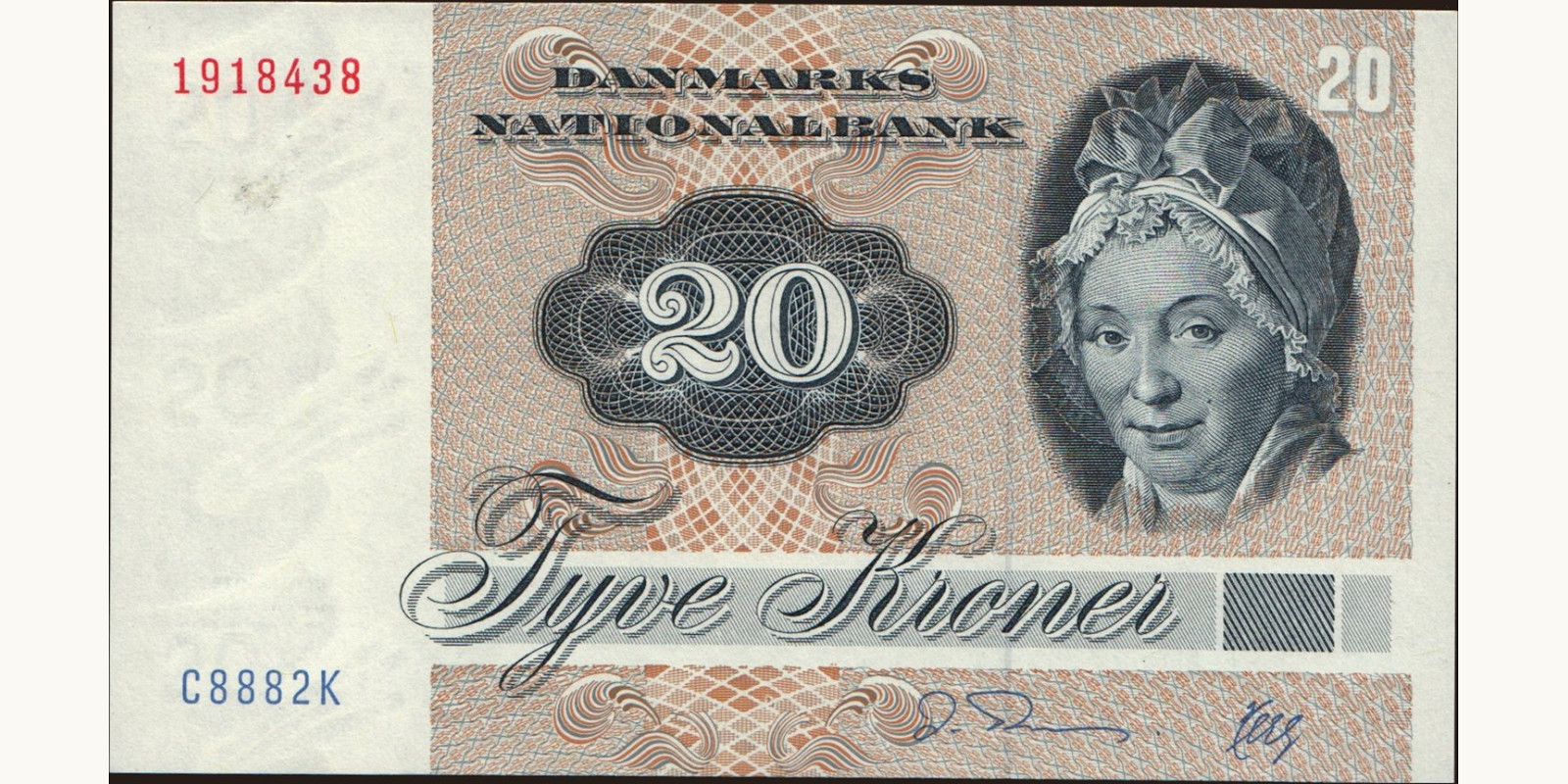 20 krone Denmark 1988 — Front side