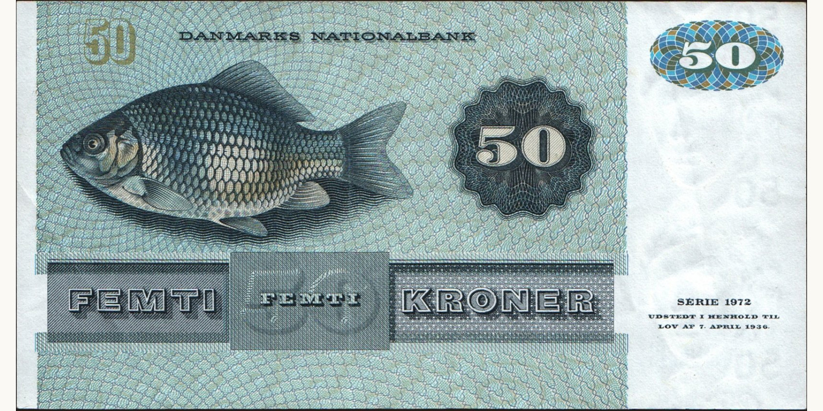 50 krone Дания 1979 — Оборотная сторона