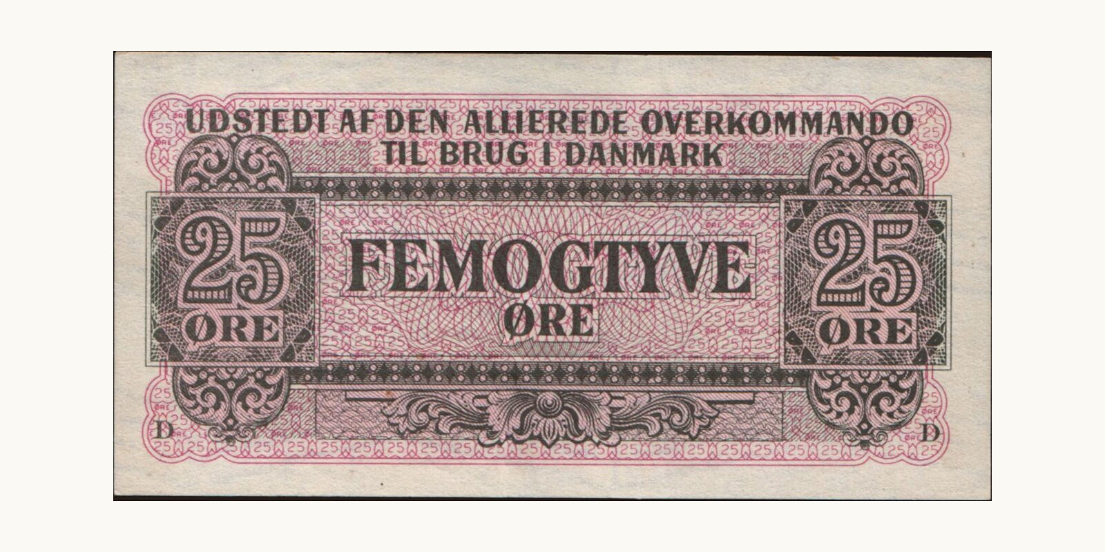 25 ore Denmark 1945 — Front side