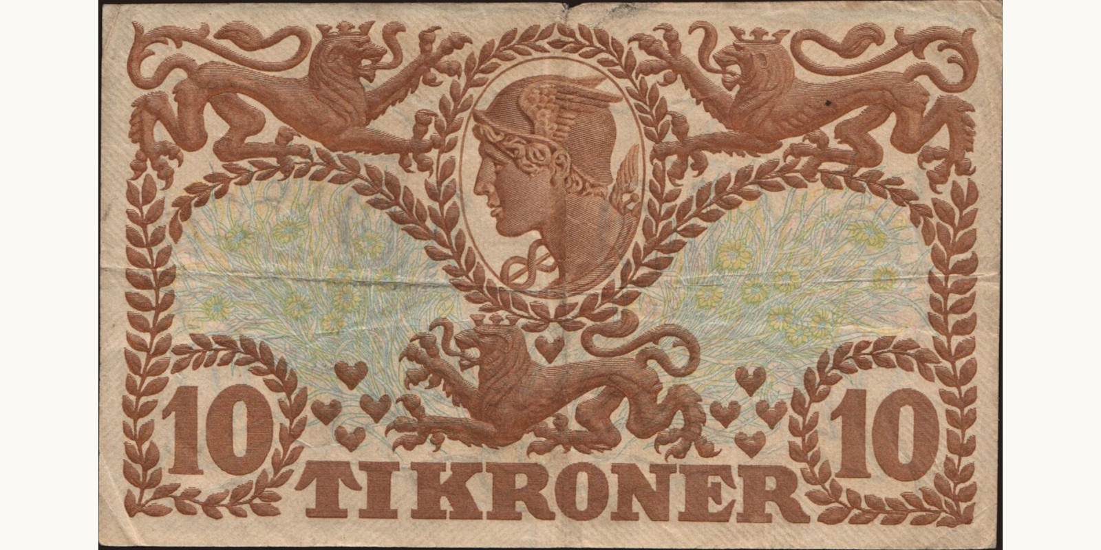10 krone Дания 1941 — Оборотная сторона