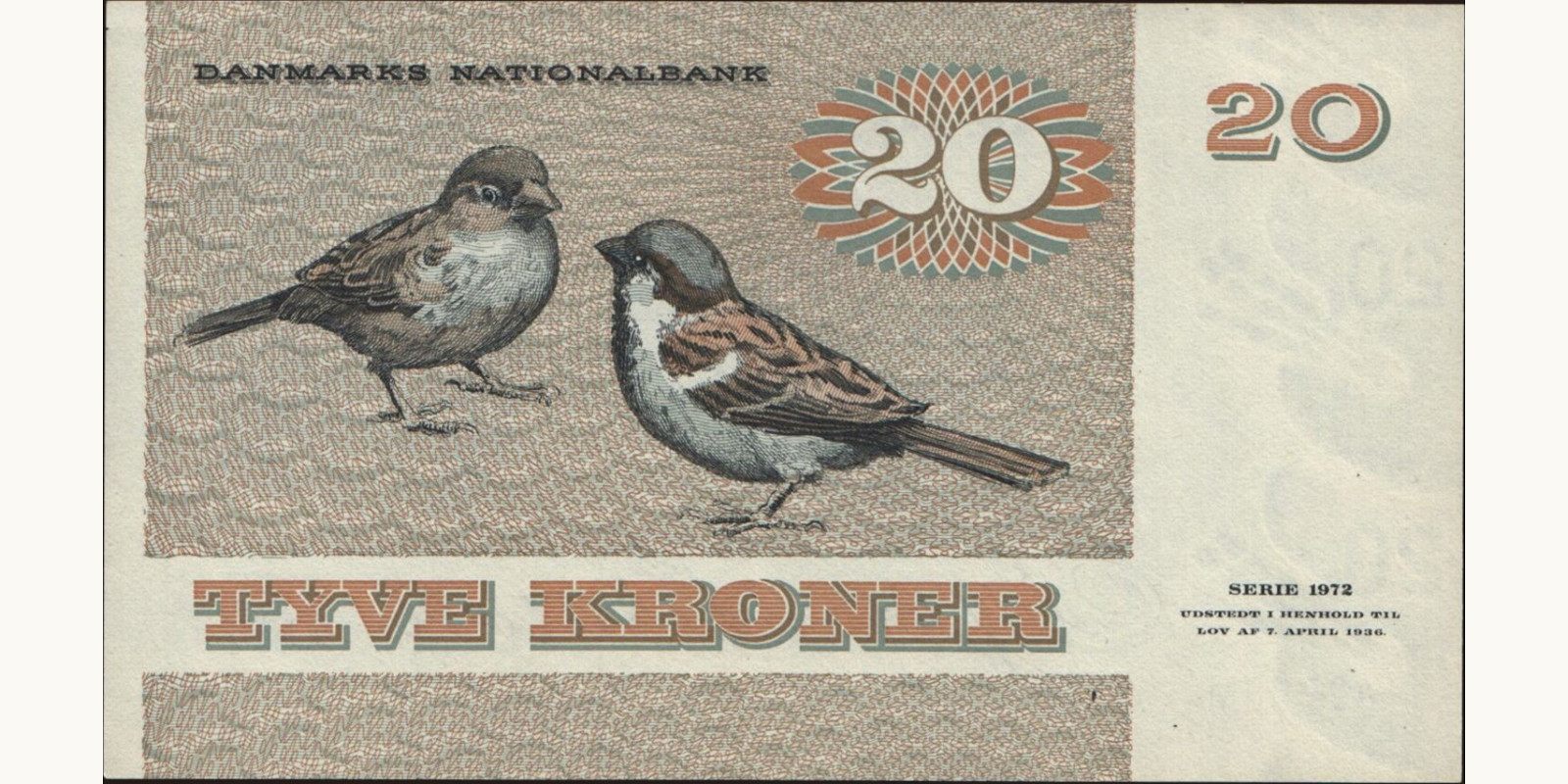 20 krone Denmark 1979 — Back side