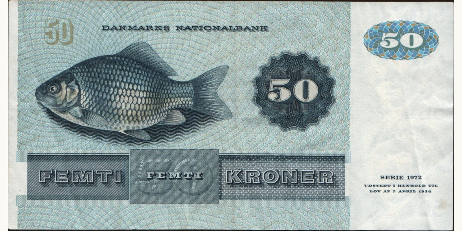 50 krone Дания 1982 — Оборотная сторона