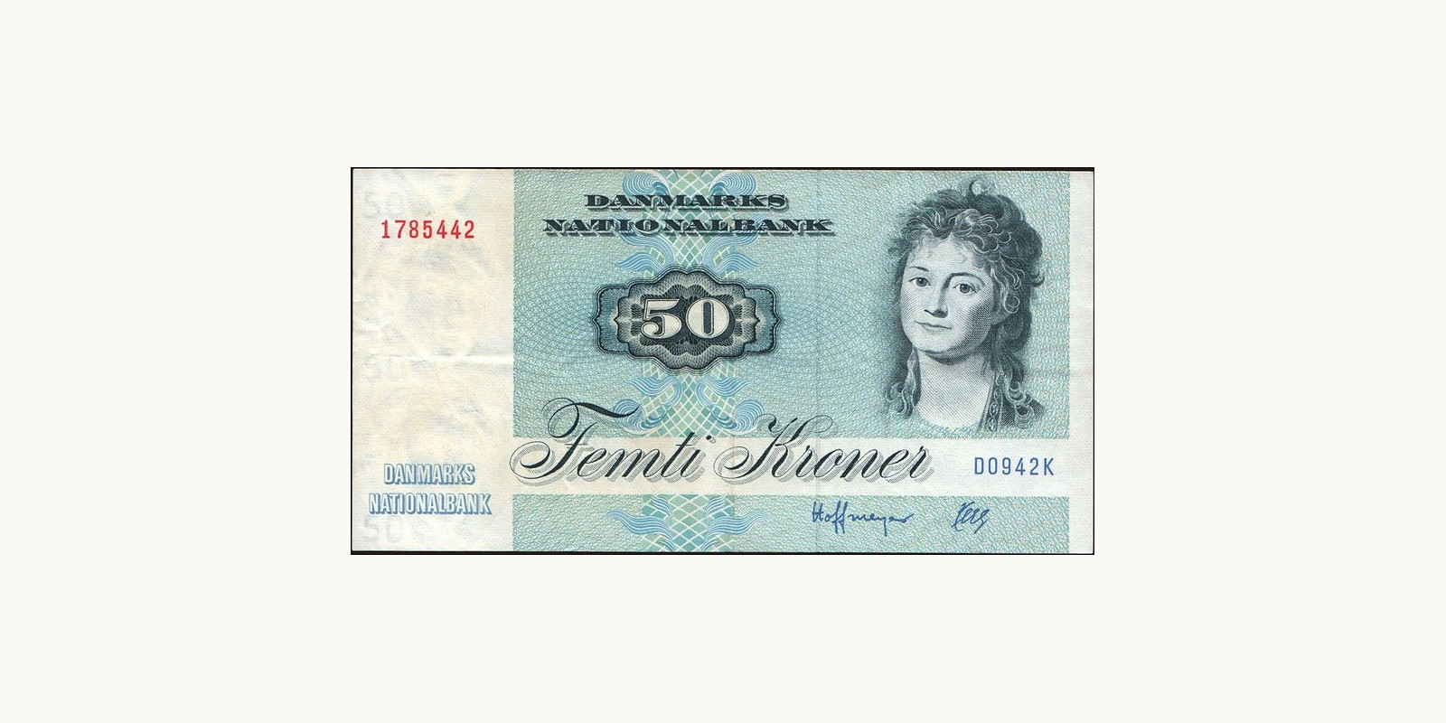 50 krone Дания 1985 — Лицевая сторона