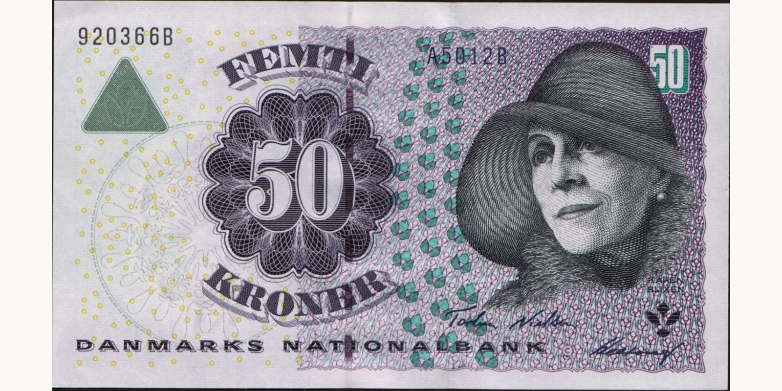 50 krone Дания 2001 — Лицевая сторона