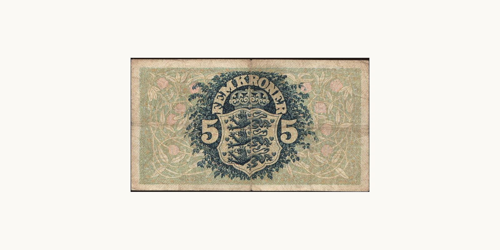 5 krone Denmark 1935 — Back side