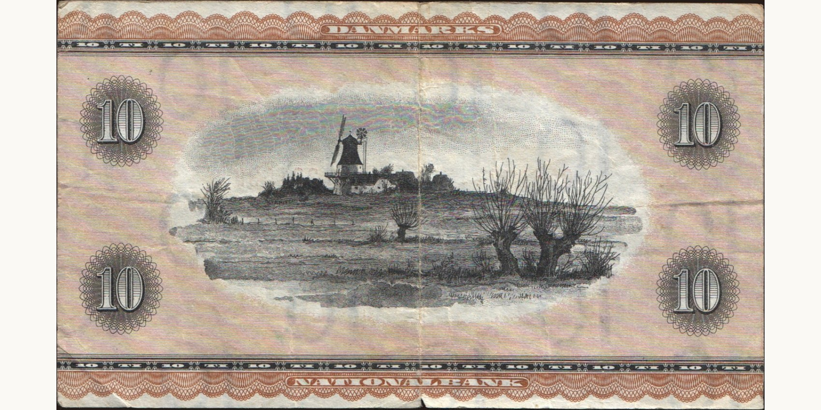 10 krone Denmark 1961 — Back side