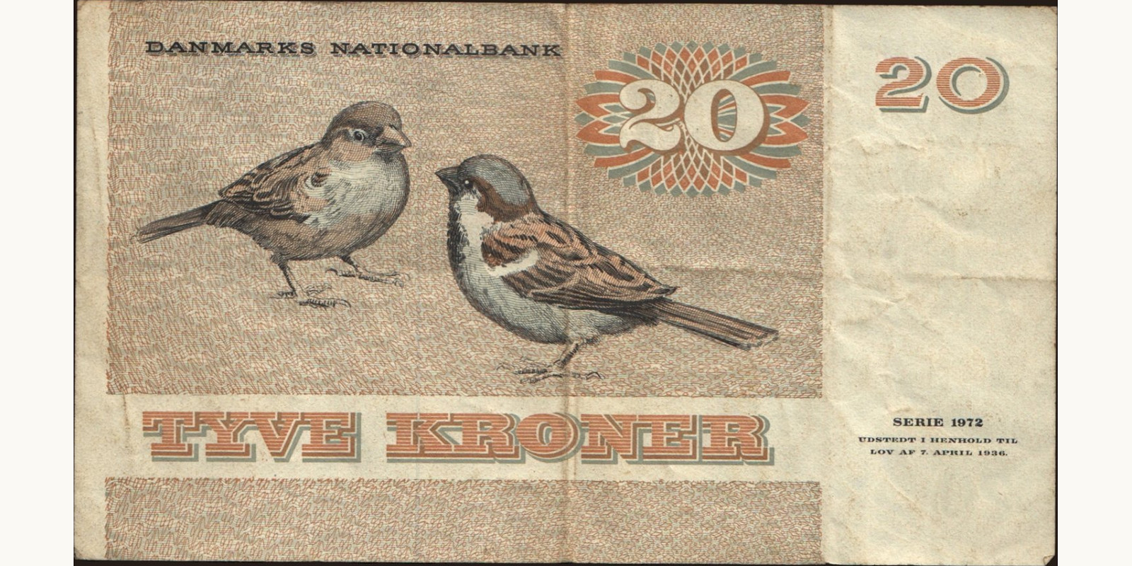 20 krone Denmark 1980 — Back side