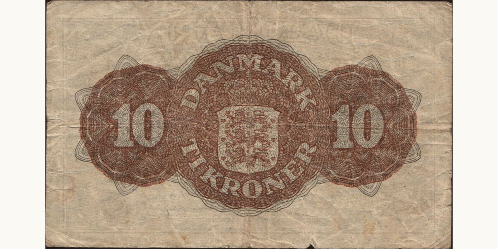 10 krone Дания 1944 — Оборотная сторона