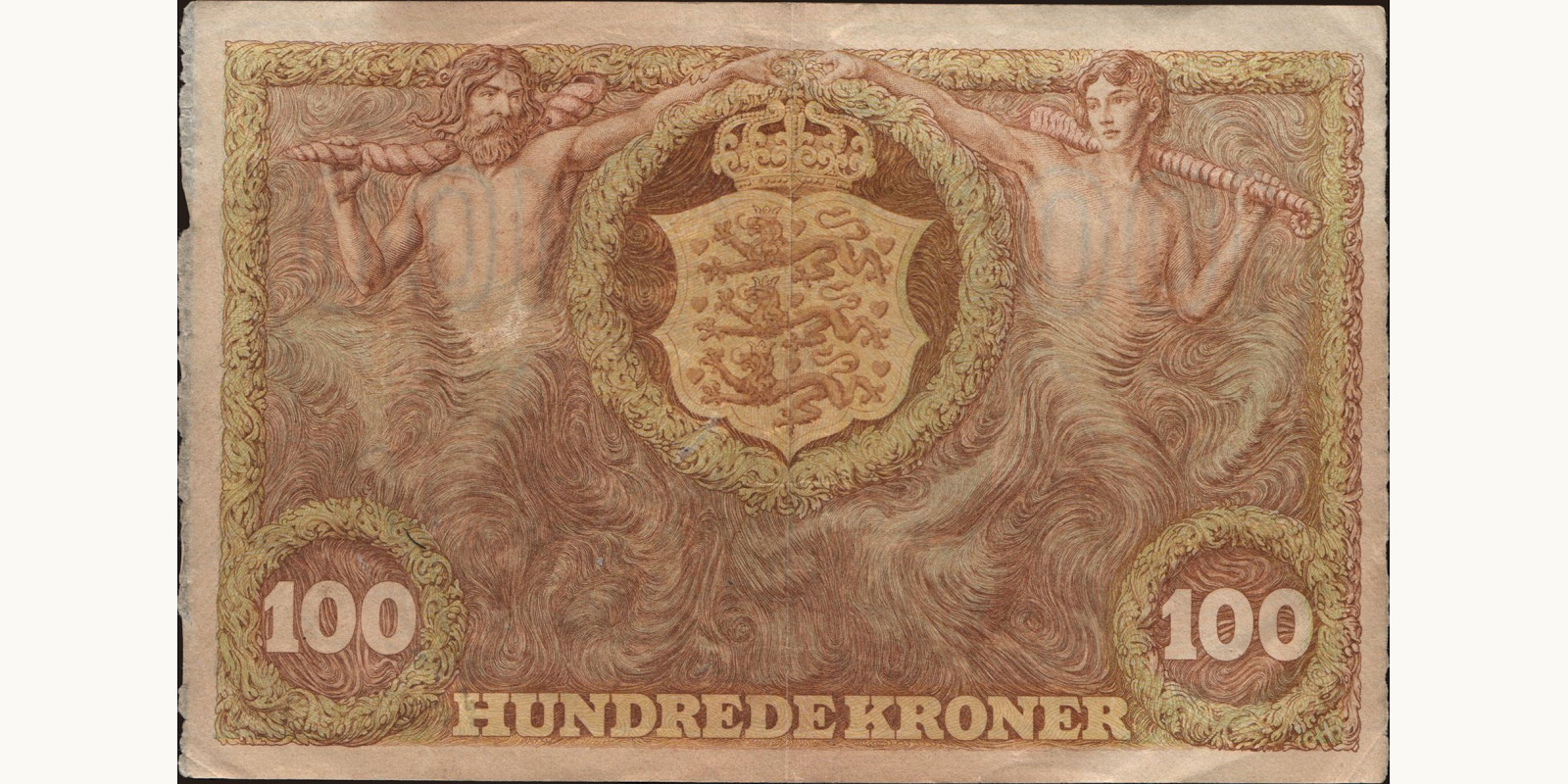 100 krone Дания 1943 — Оборотная сторона