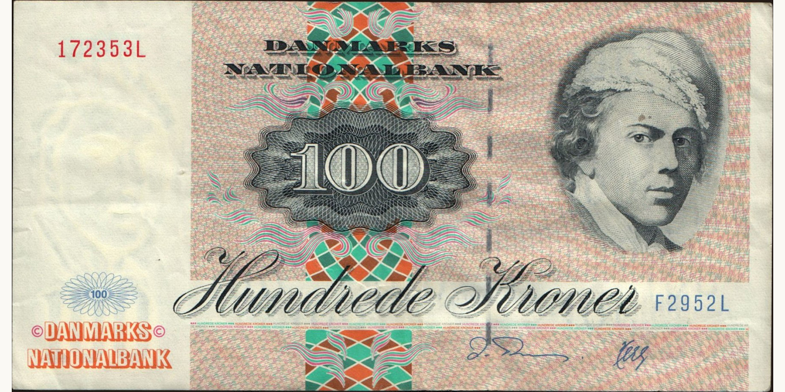 100 krone Denmark 1995 — Front side