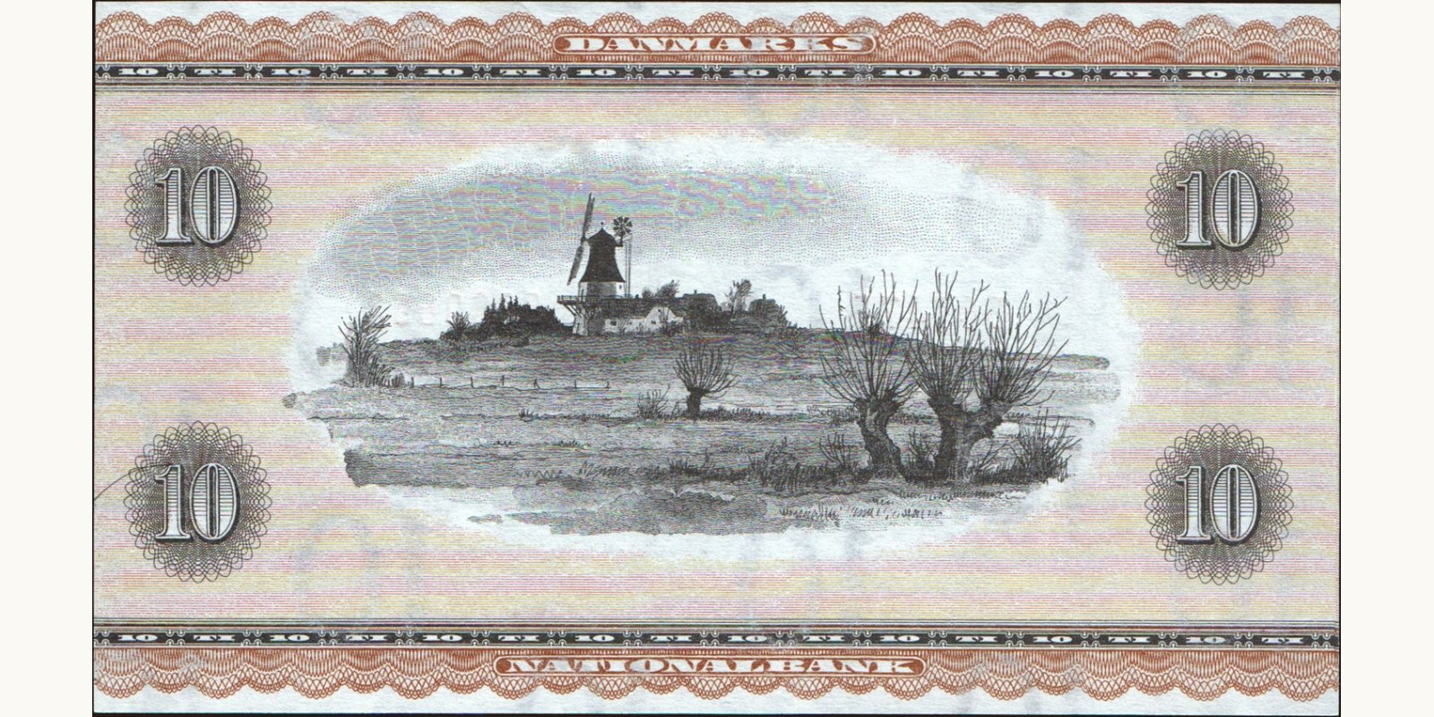 10 krone Denmark 1974 — Back side