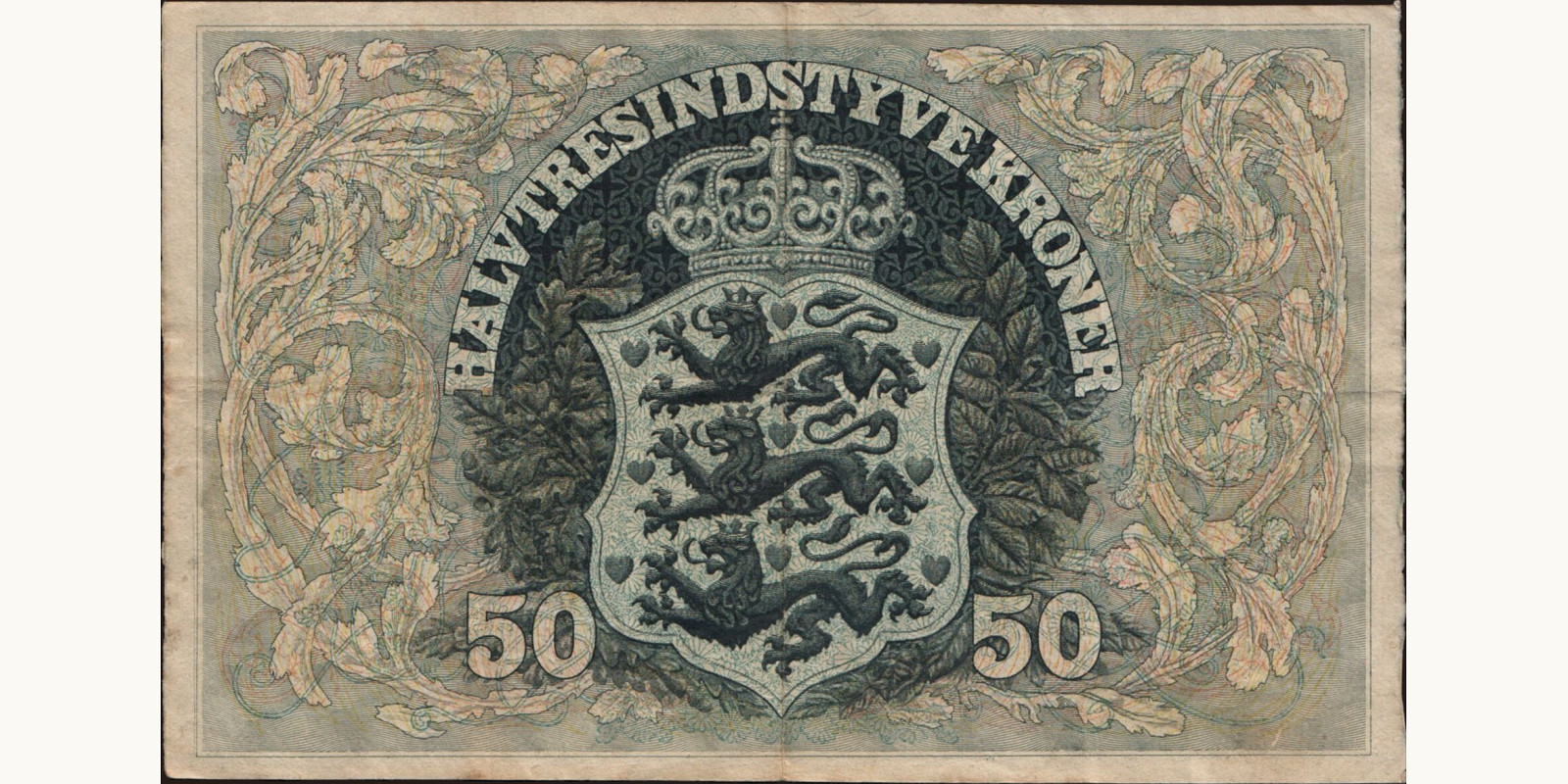 50 krone Denmark 1919 — Back side