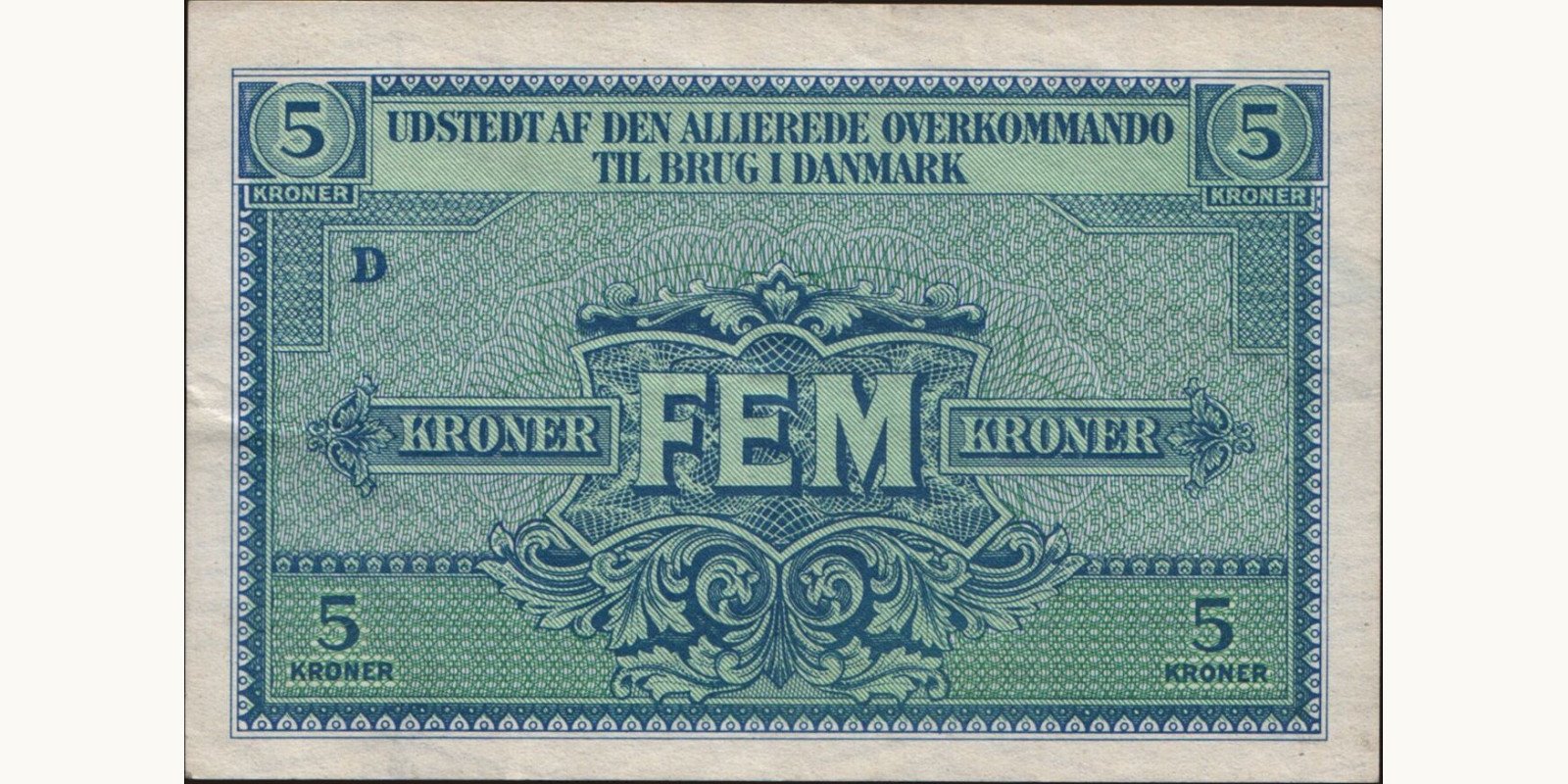 5 krone Дания 1945 — Лицевая сторона