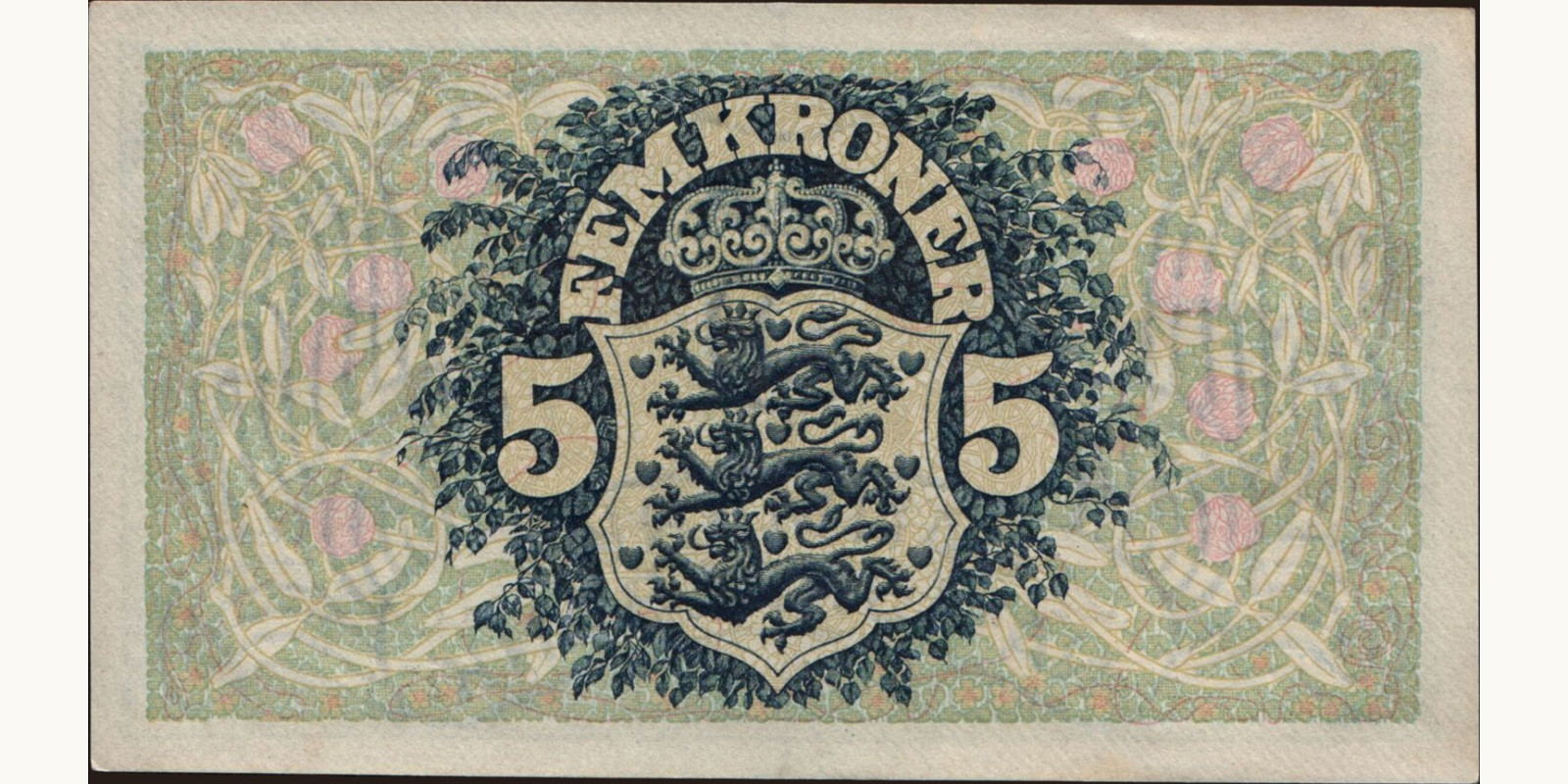 5 krone Дания 1942 — Оборотная сторона