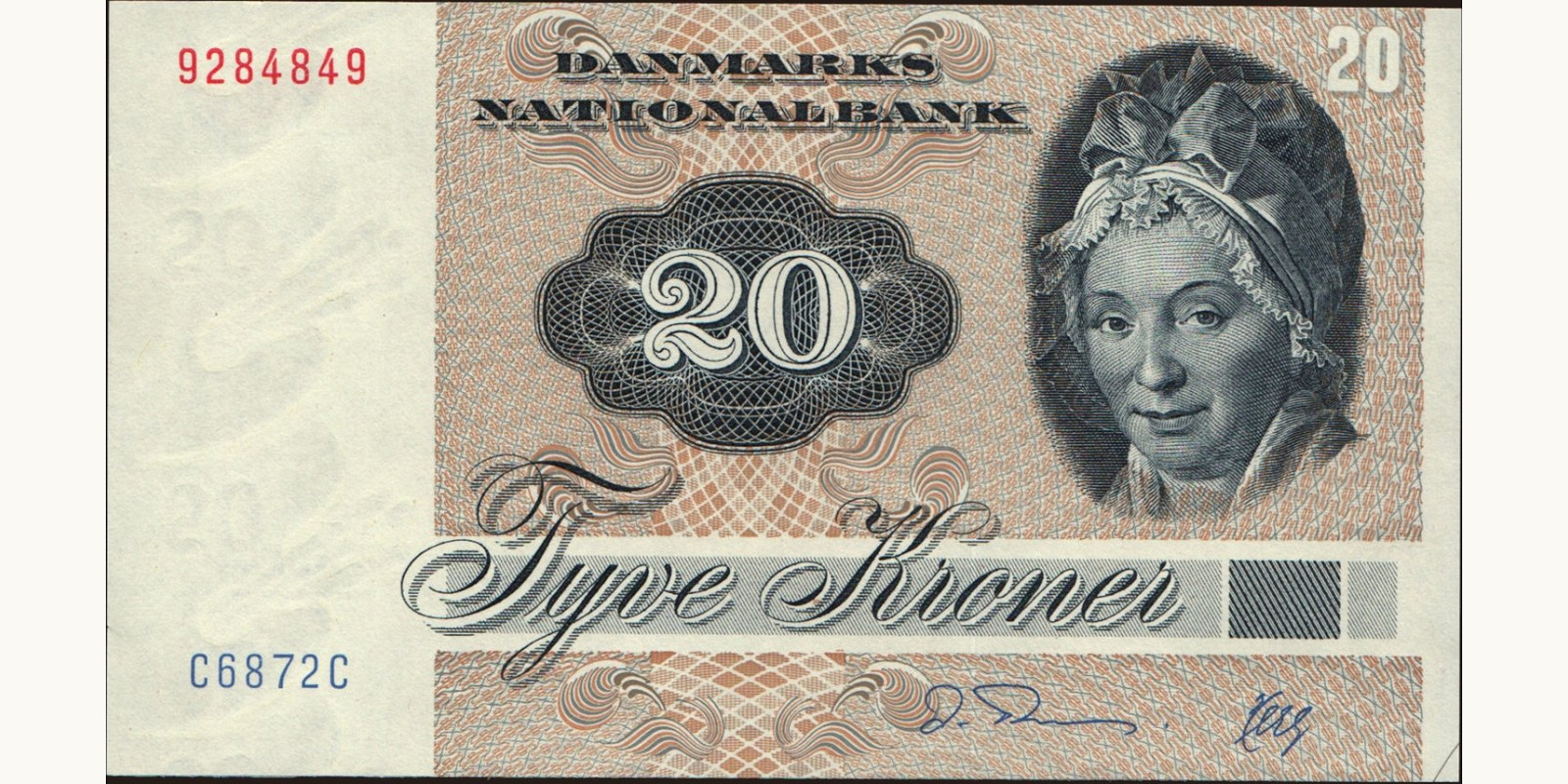 20 krone Denmark 1987 — Front side