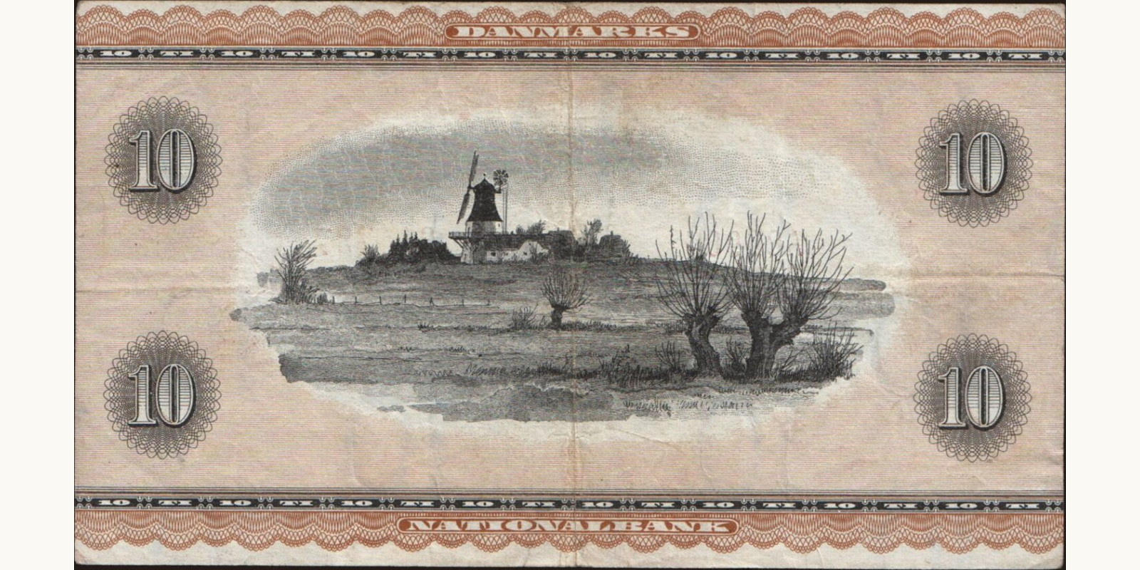 10 krone Denmark 1969 — Back side