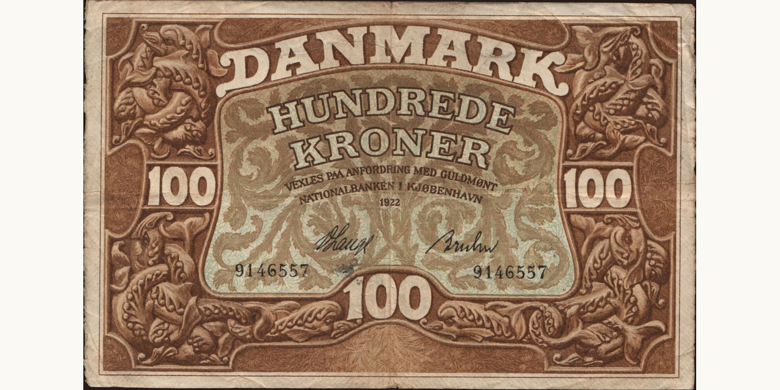 100 krone Denmark 1922 — Front side