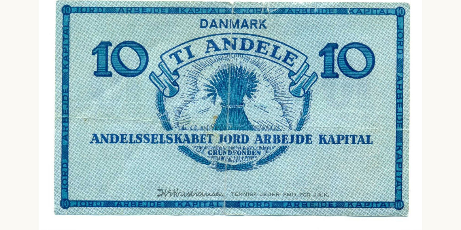 10 kroner Denmark 1932 — Back side