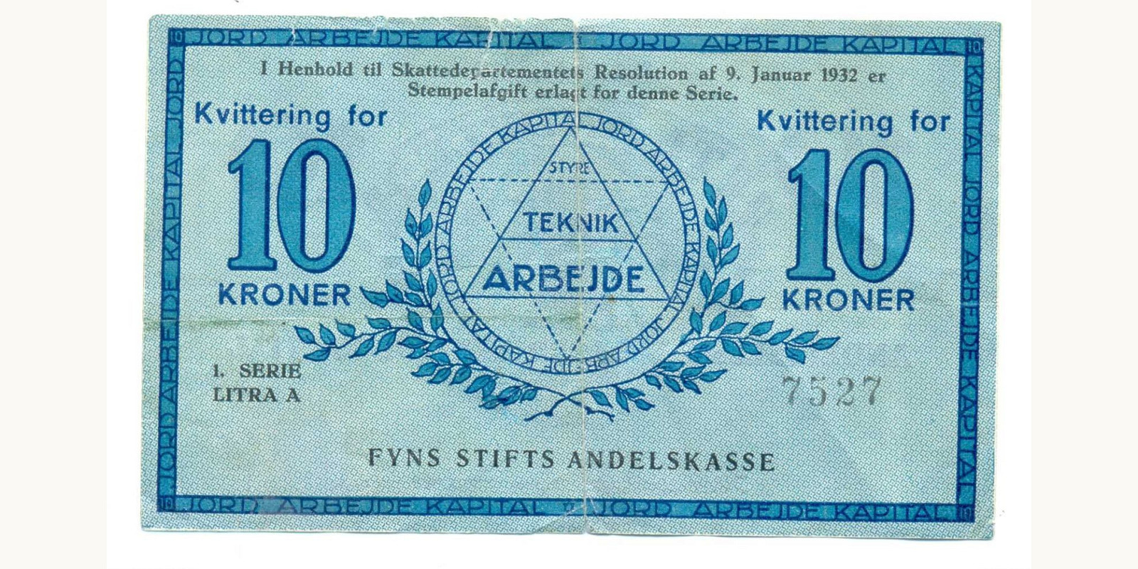 10 kroner Denmark 1932 — Front side