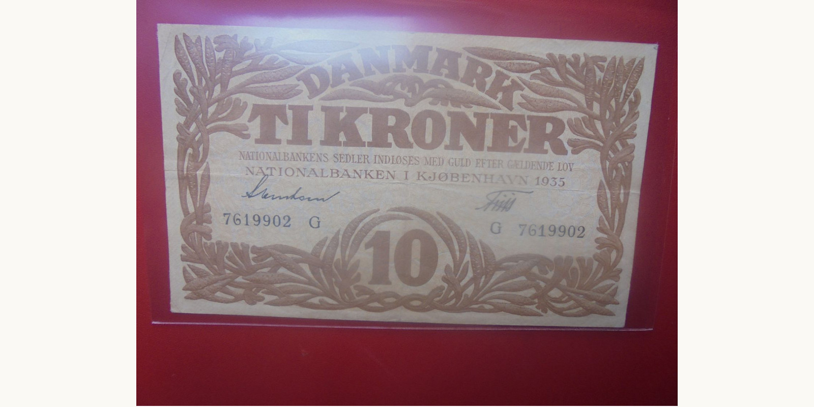 10 kroner Дания 1935 — Лицевая сторона