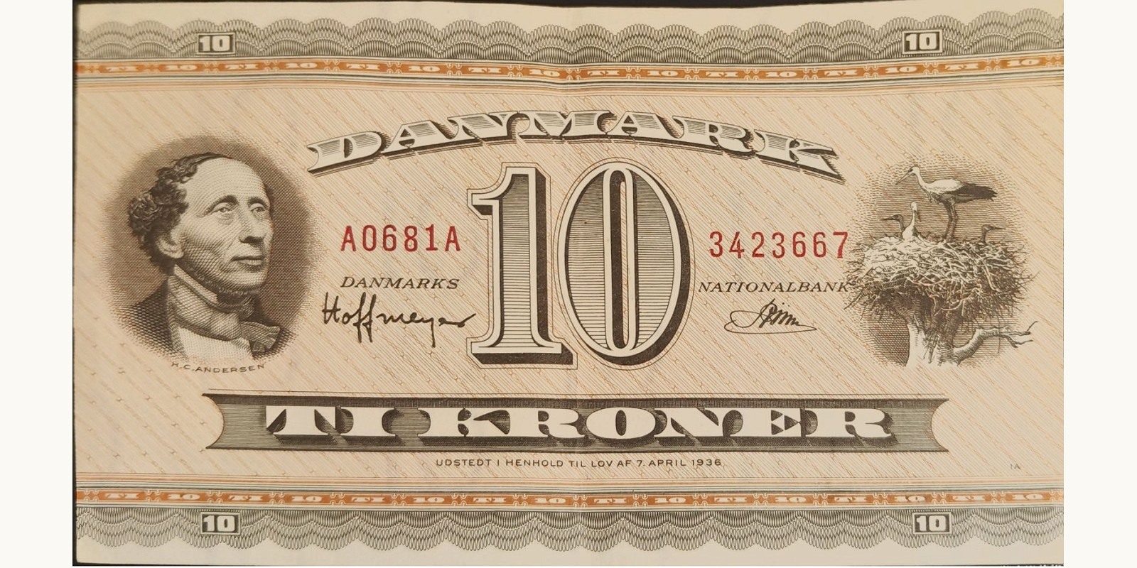 10 kroner Дания 1951 — Лицевая сторона