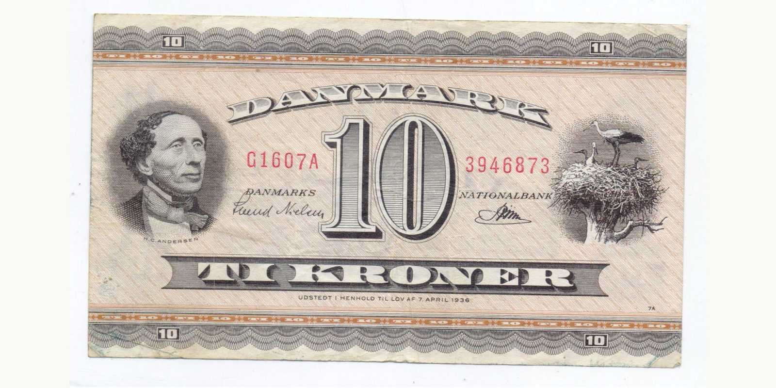 10 kroner Denmark 1953 — Front side