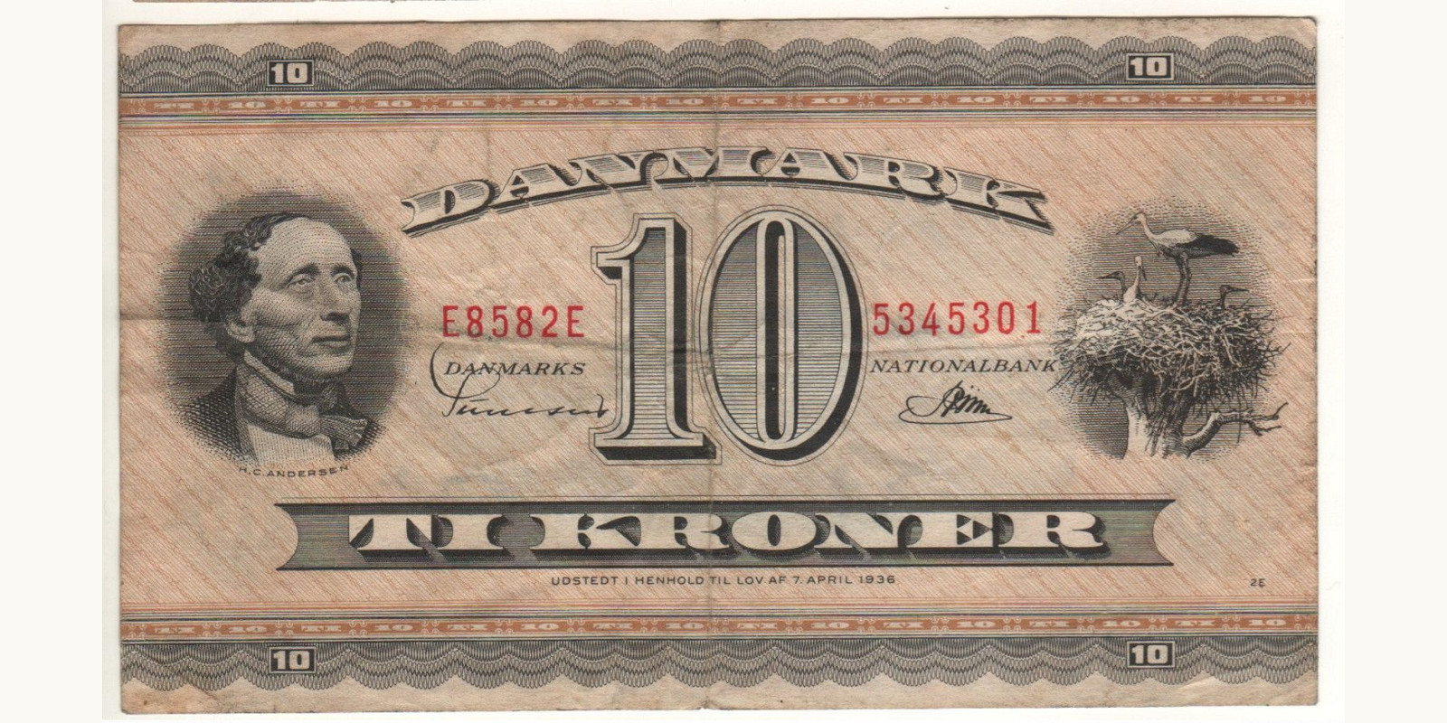 10 kroner Denmark 1958 — Front side