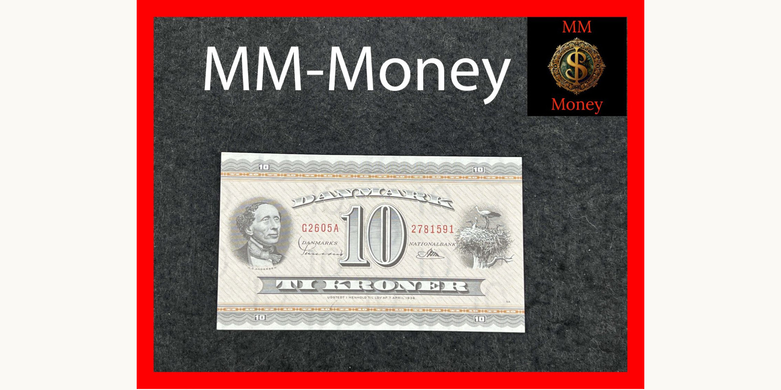 10 kroner Дания 1960 — Лицевая сторона