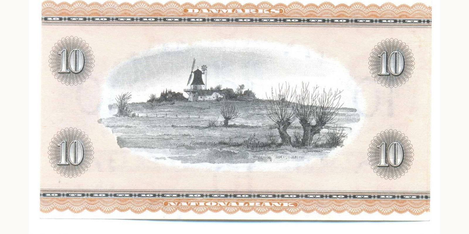 10 kroner Дания 1962 — Оборотная сторона