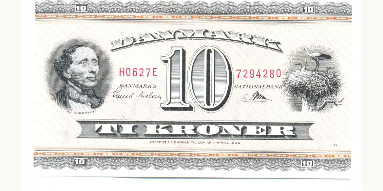10 kroner Дания 1962 — Лицевая сторона