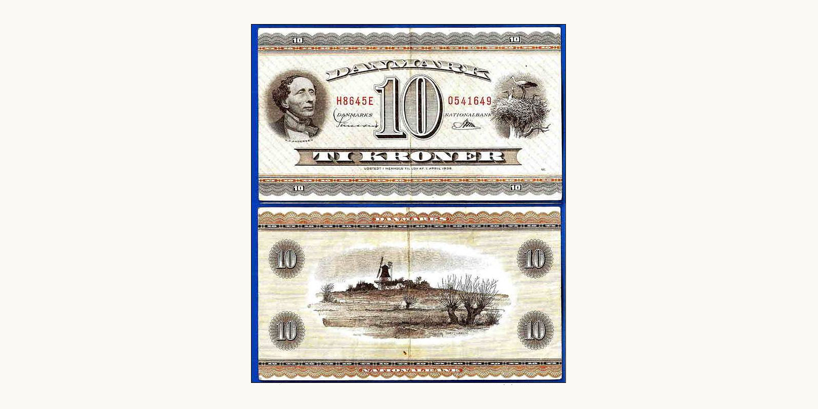 10 kroner Дания 1964 — Лицевая сторона