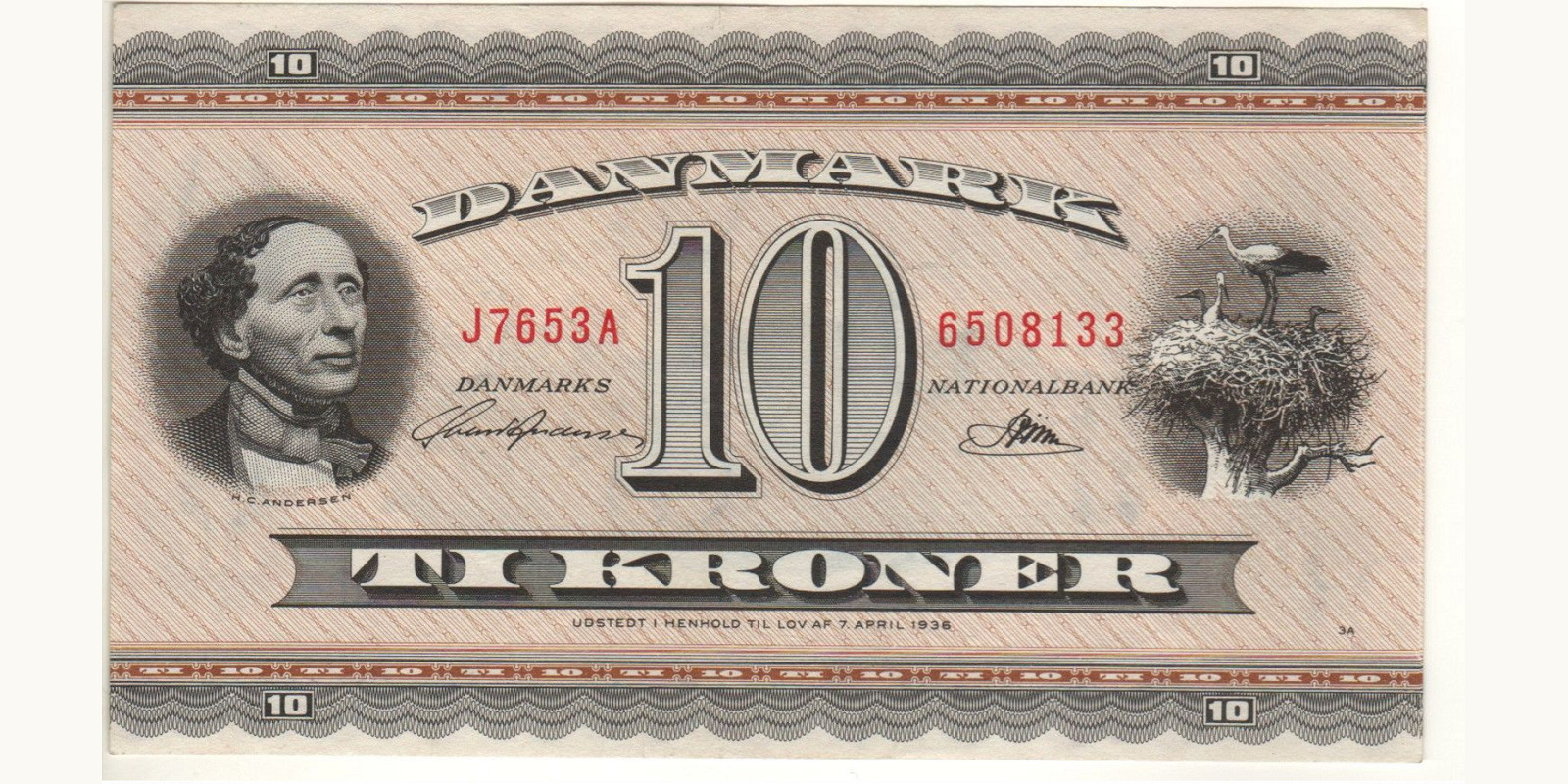 10 kroner Denmark 1965 — Front side
