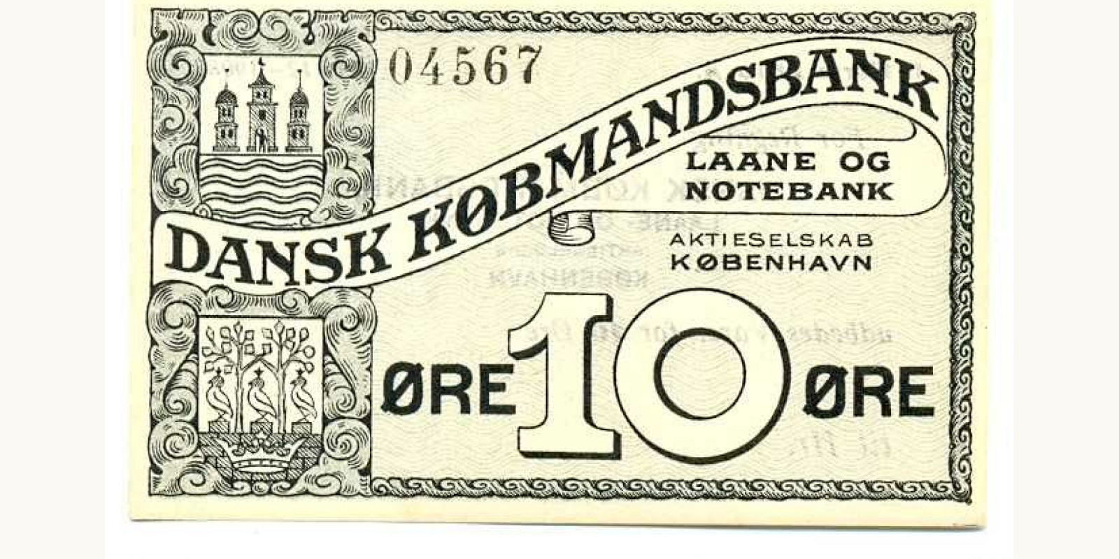 10 ore Denmark 1908 — Front side